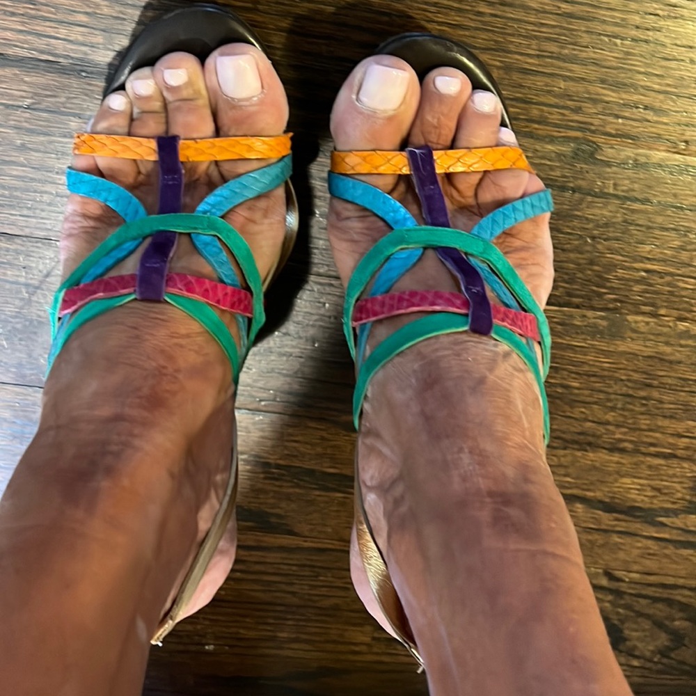 DVF platform sandals/ Gorgeous colored Wedge